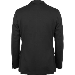 Black Cotton Two-Piece Suit
