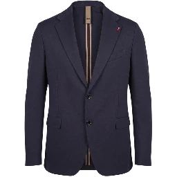 Blue Cotton Two-Piece Suit