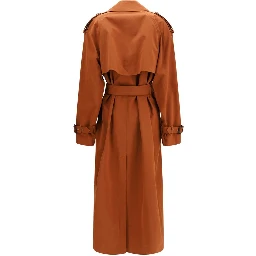Brown Cotton Trench Coat