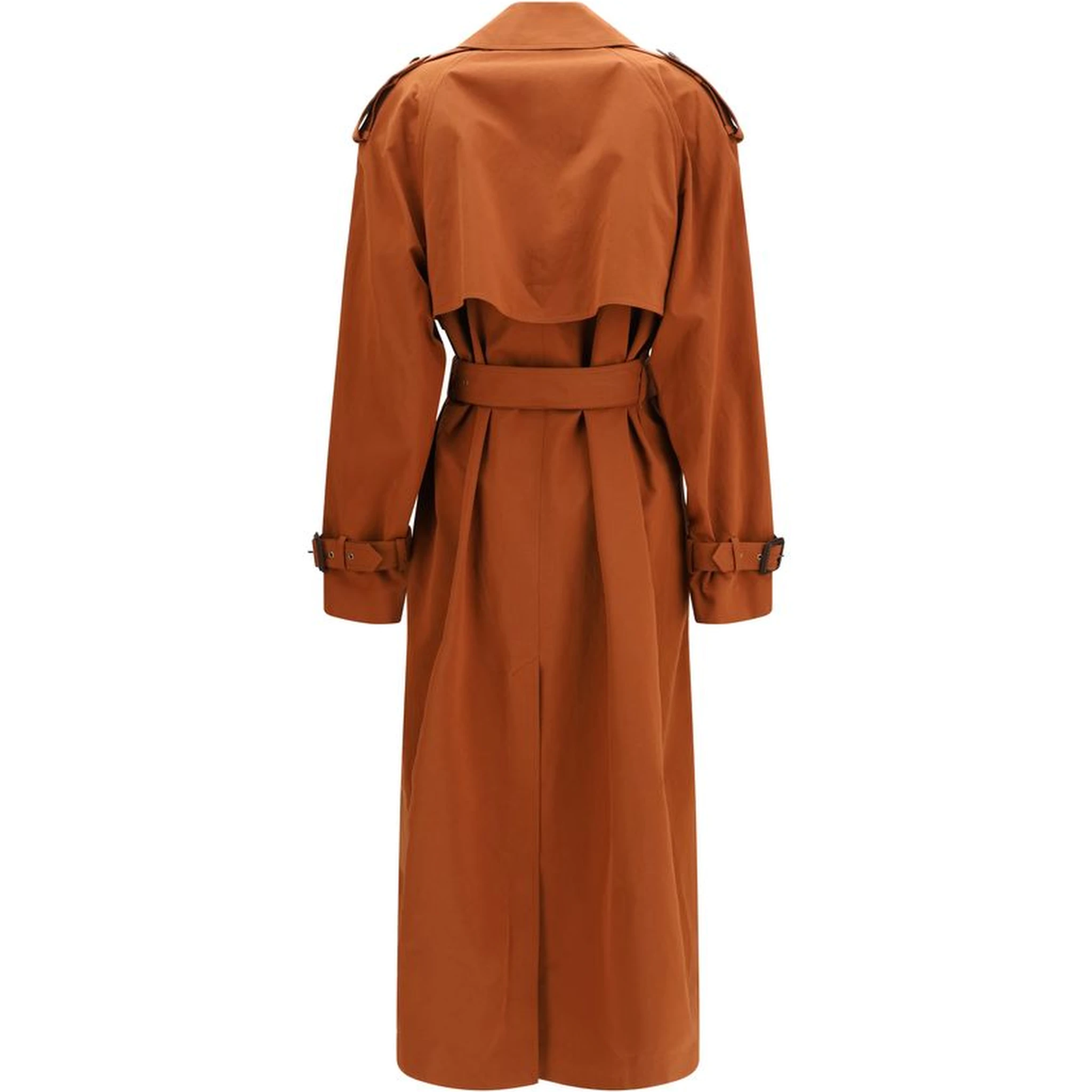 Brown Cotton Trench Coat