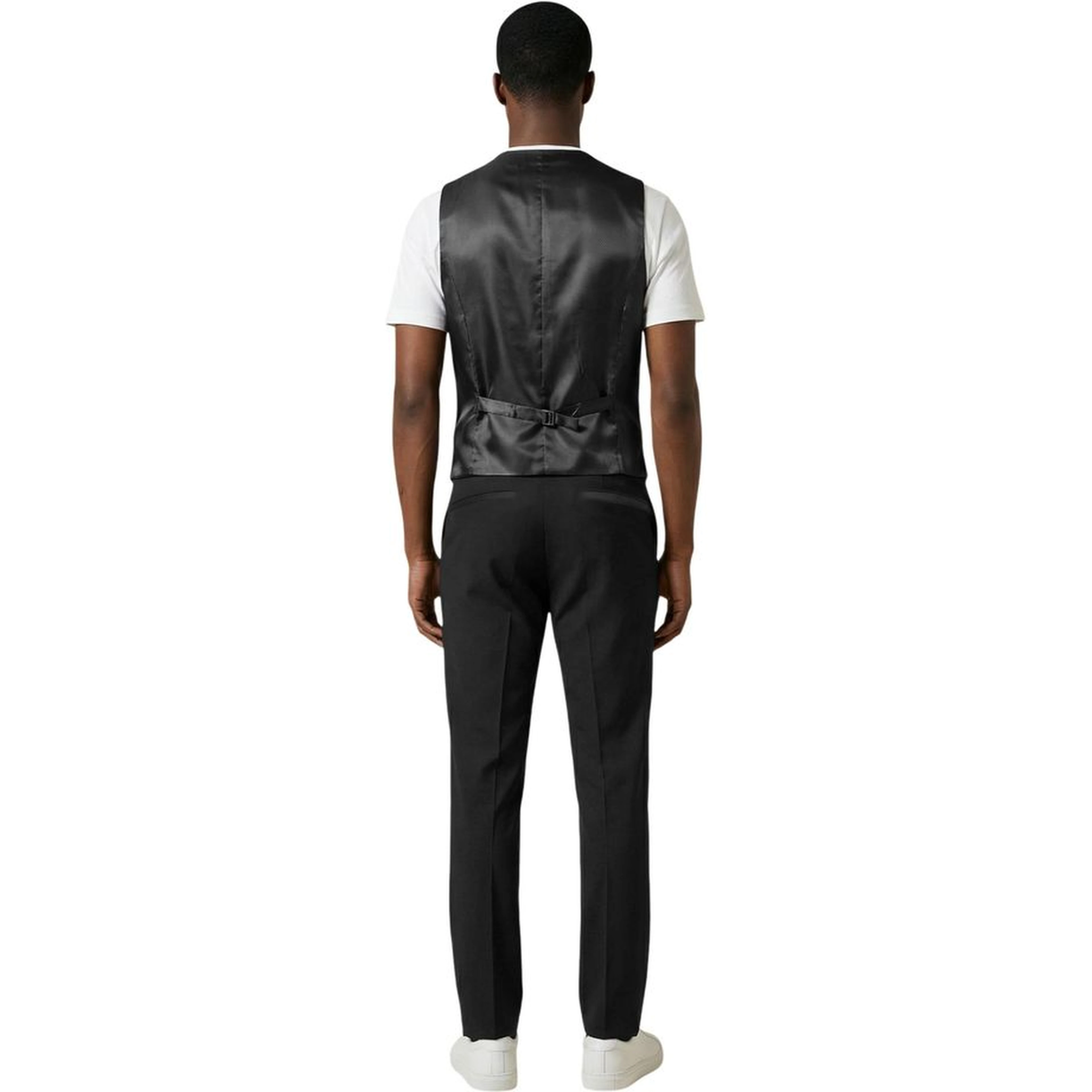Black Polyester Three-Piece Suit