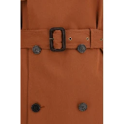 Brown Cotton Trench Coat