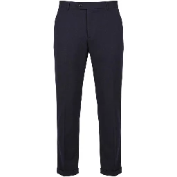 Blue Cotton Two-Piece Suit