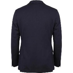 Blue Cotton Two-Piece Suit