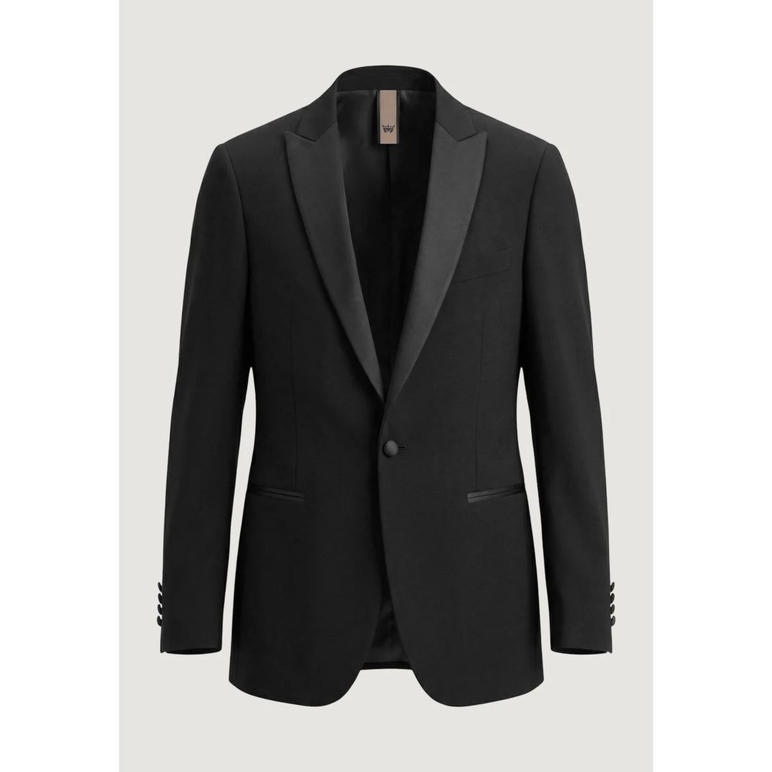 Black Polyester Three-Piece Suit