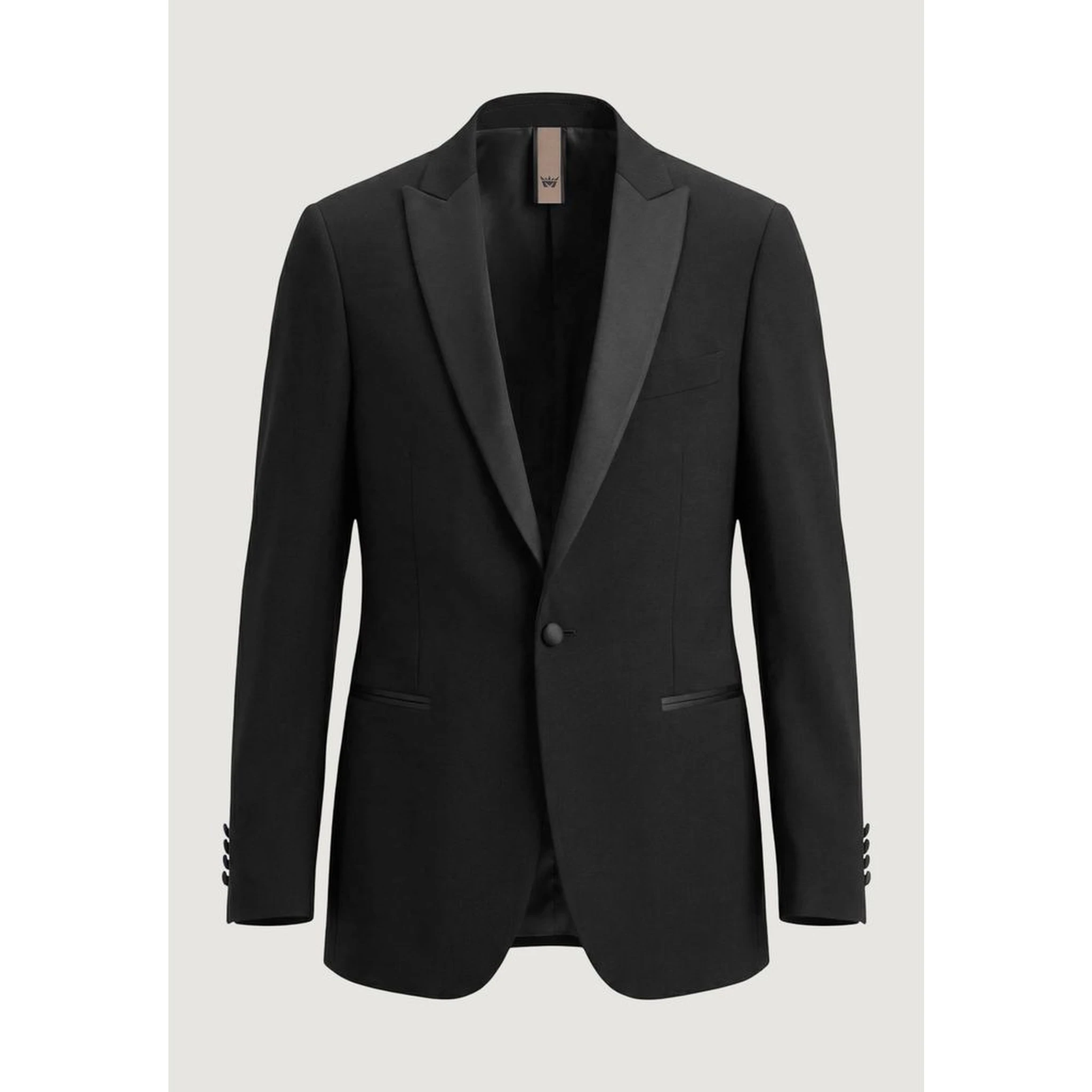 Black Polyester Three-Piece Suit