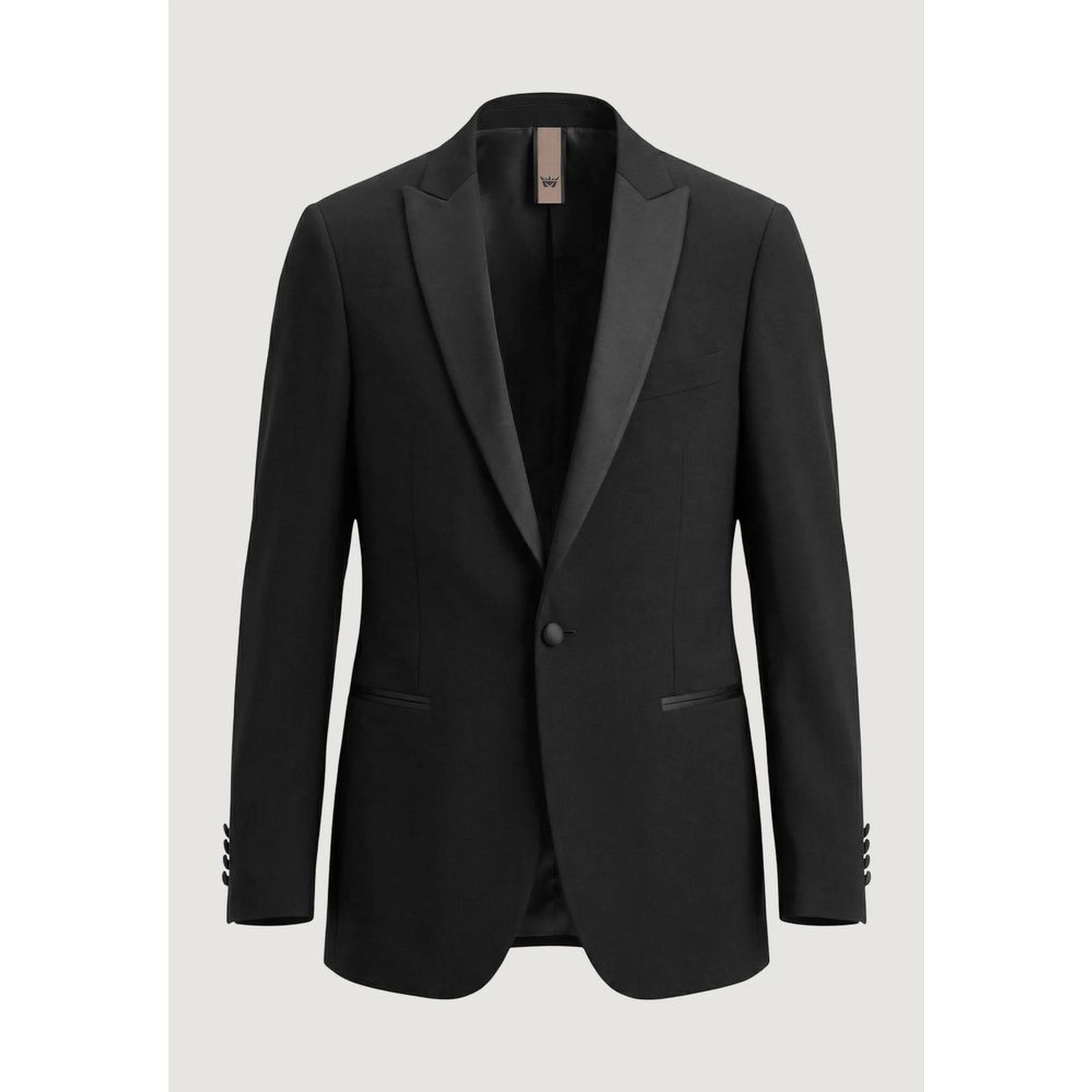 Black Polyester Three-Piece Suit