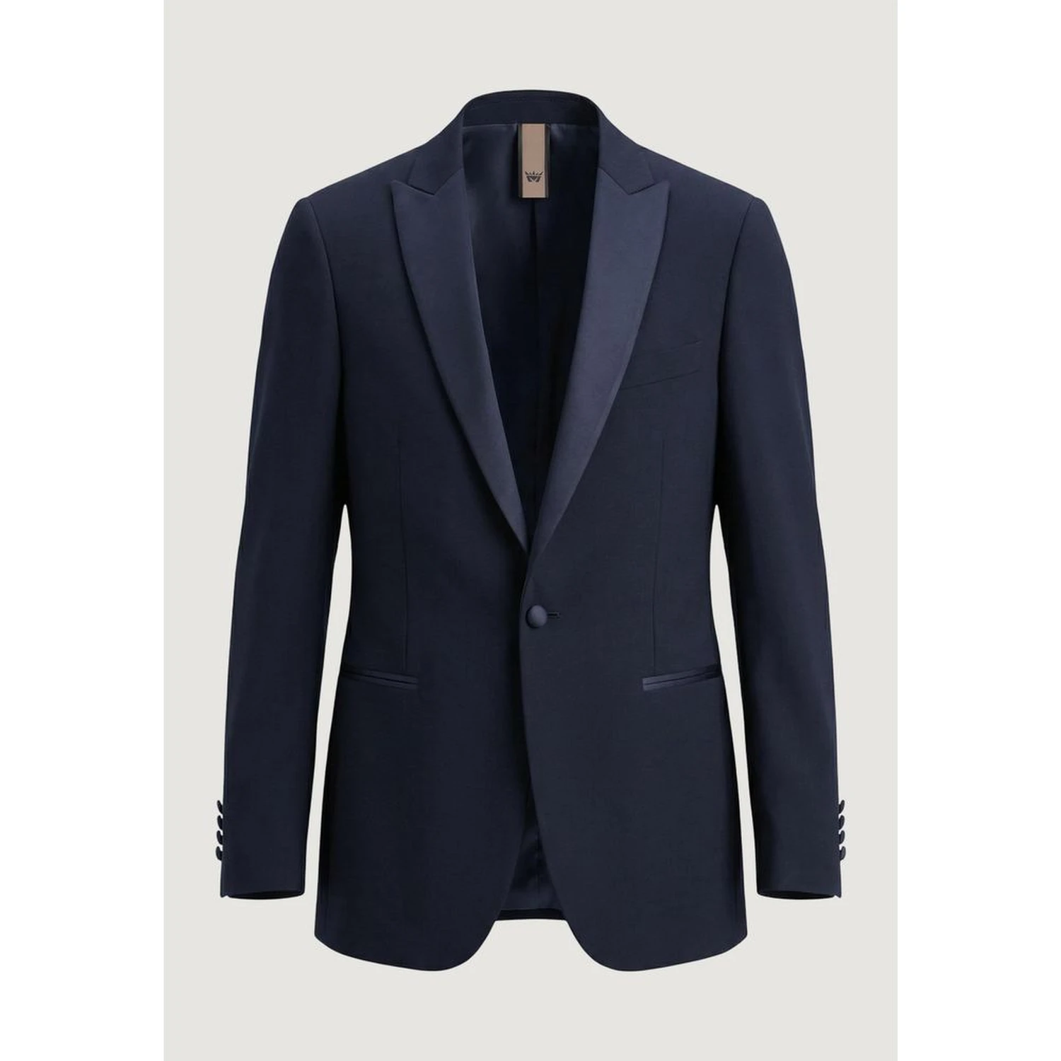 Blue Polyester Three-Piece Suit