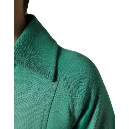 Green Buttoned Down Belt Trench Coat Jacket