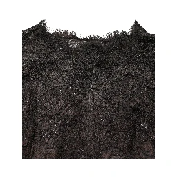 Black Floral Lace Sheath Long Maxi Dress