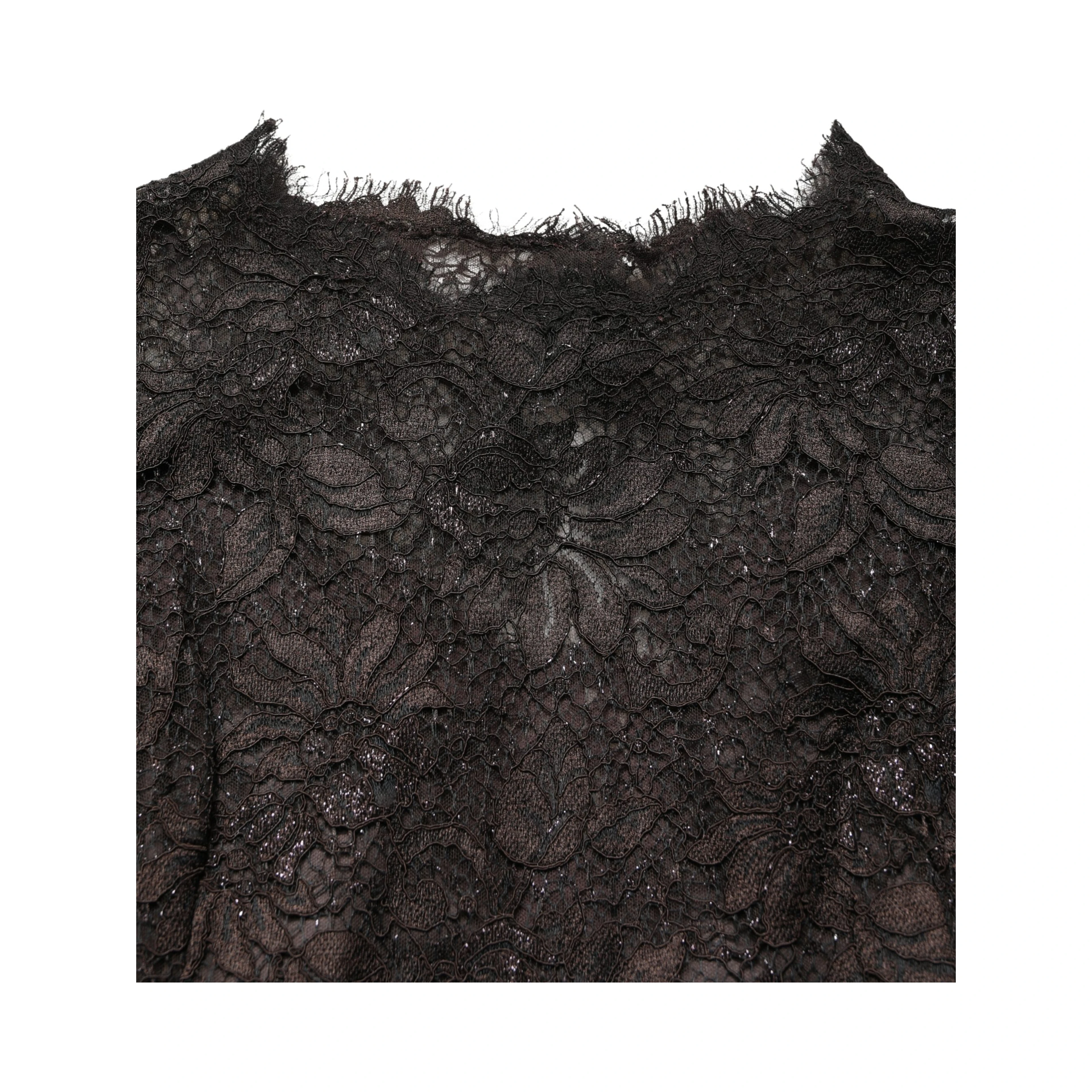Black Floral Lace Sheath Long Maxi Dress