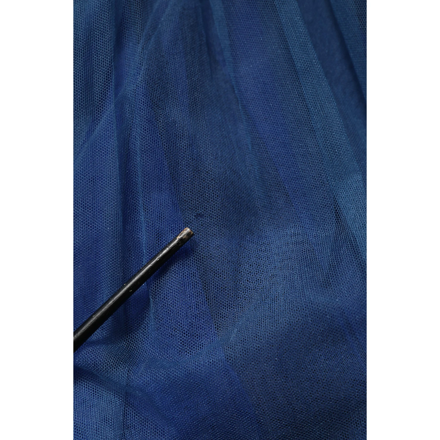 Blue Tulle Midi A-line Sleeveless Dress