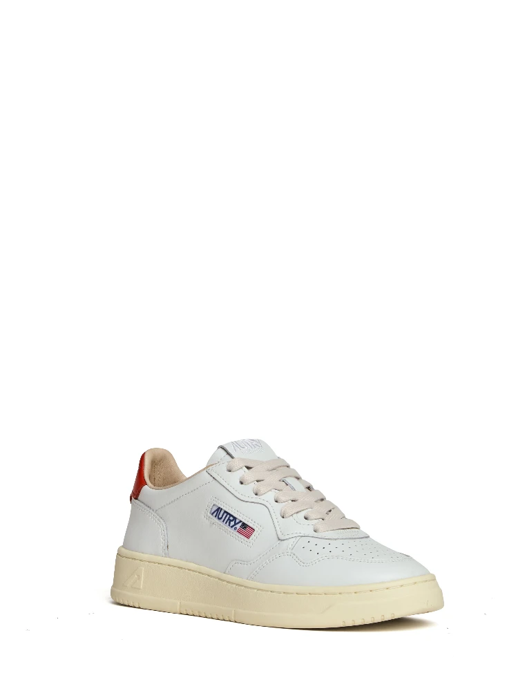 Sneakers Medalist Low In Pelle Bianca, Spicy Orange alternative