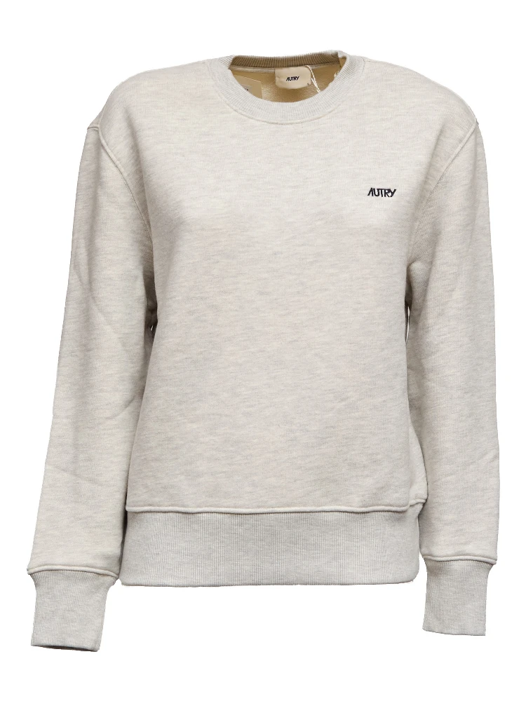 Felpa Girocollo Con Logo Autry Ricamato
