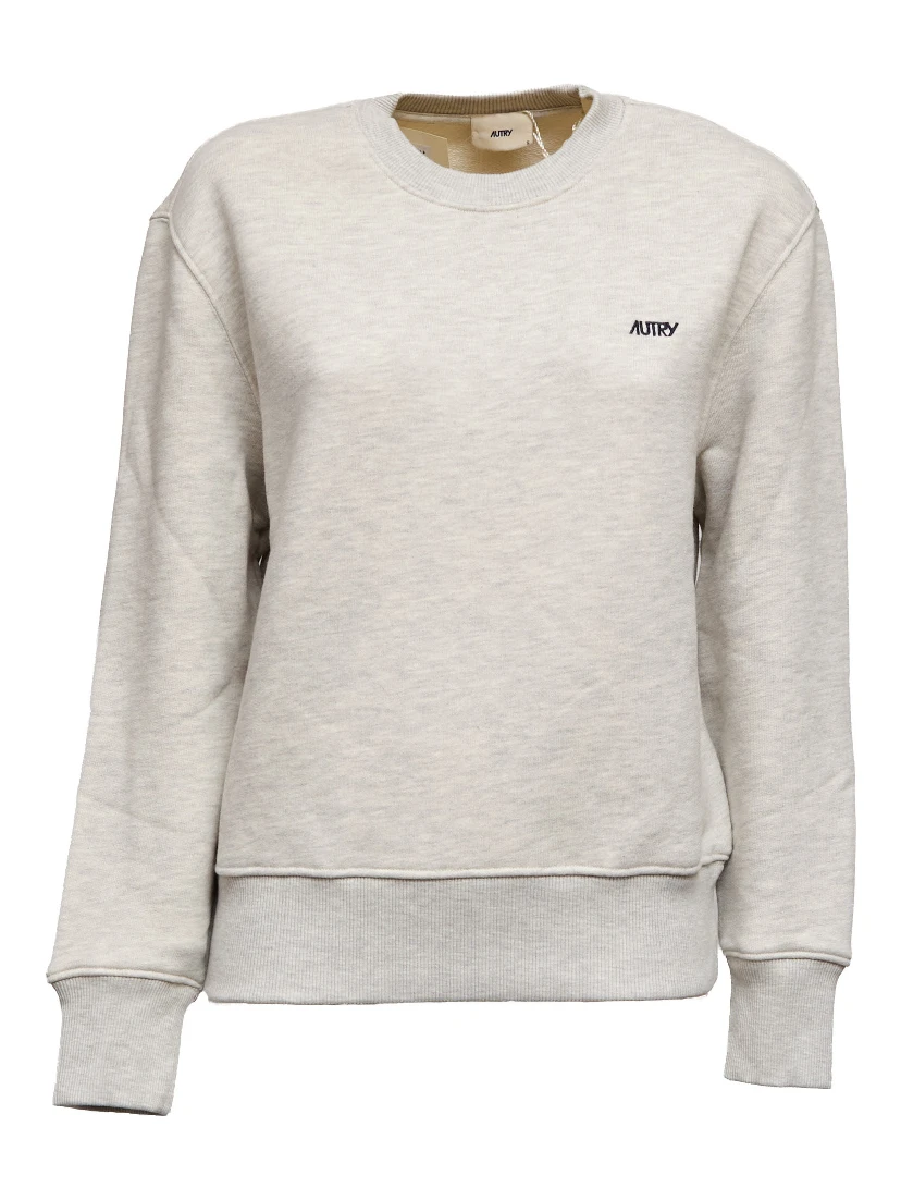 Felpa Girocollo Con Logo Autry Ricamato