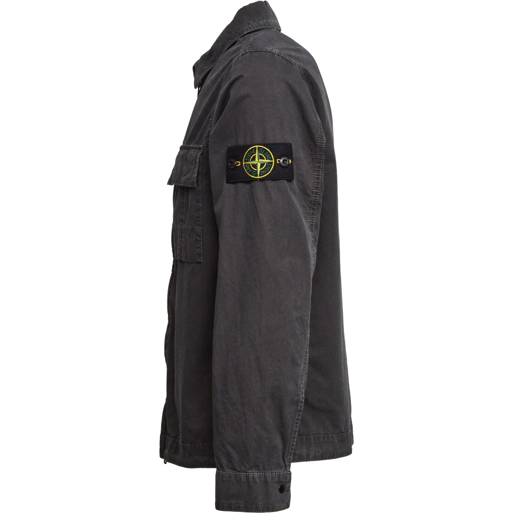 Overshirt Brushed Organic Cotton Canvas Old Effect