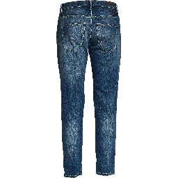 Jeans Brighton In Denim Blu Fisso Con Rottura Rammendata