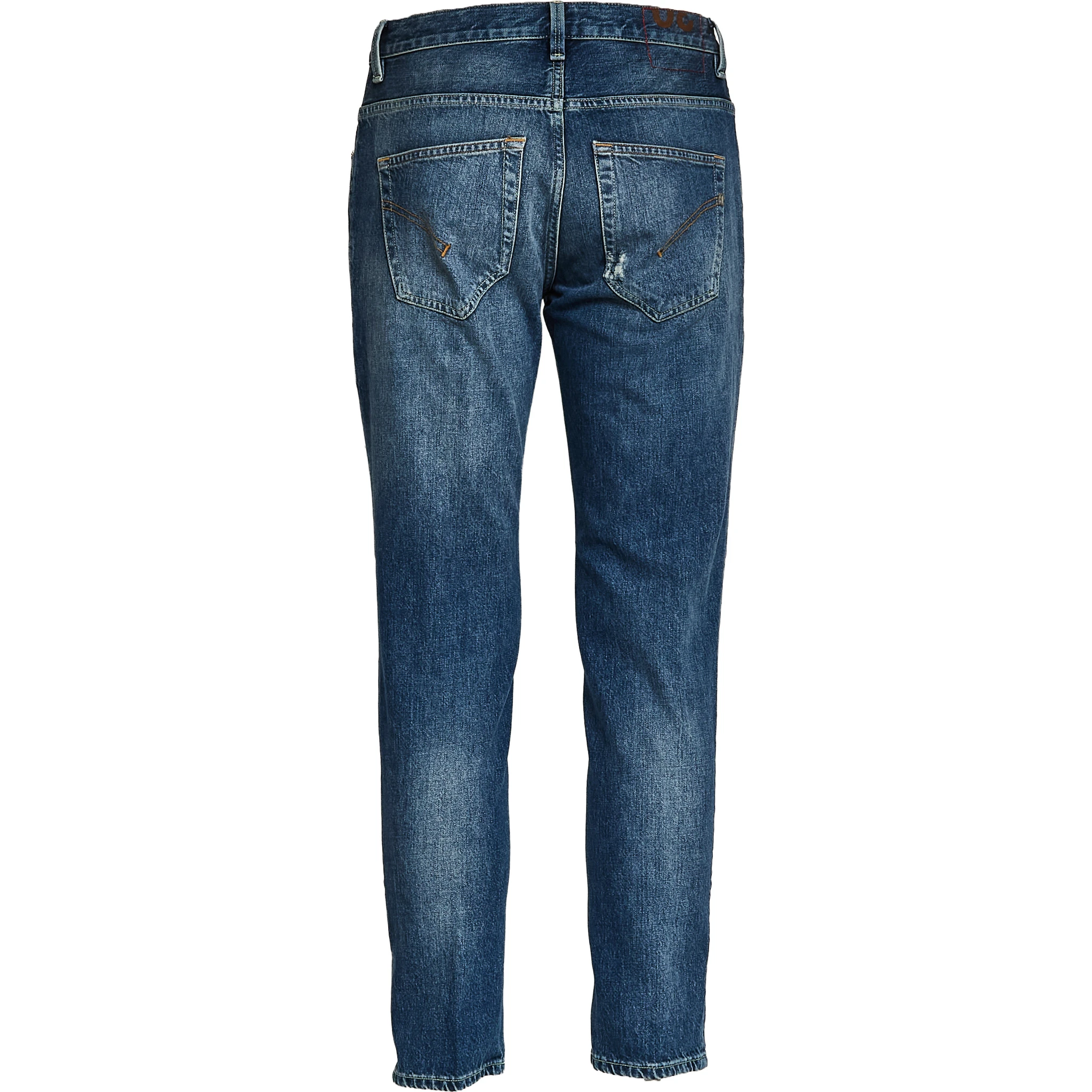 Jeans Brighton In Denim Blu Fisso Con Rottura Rammendata