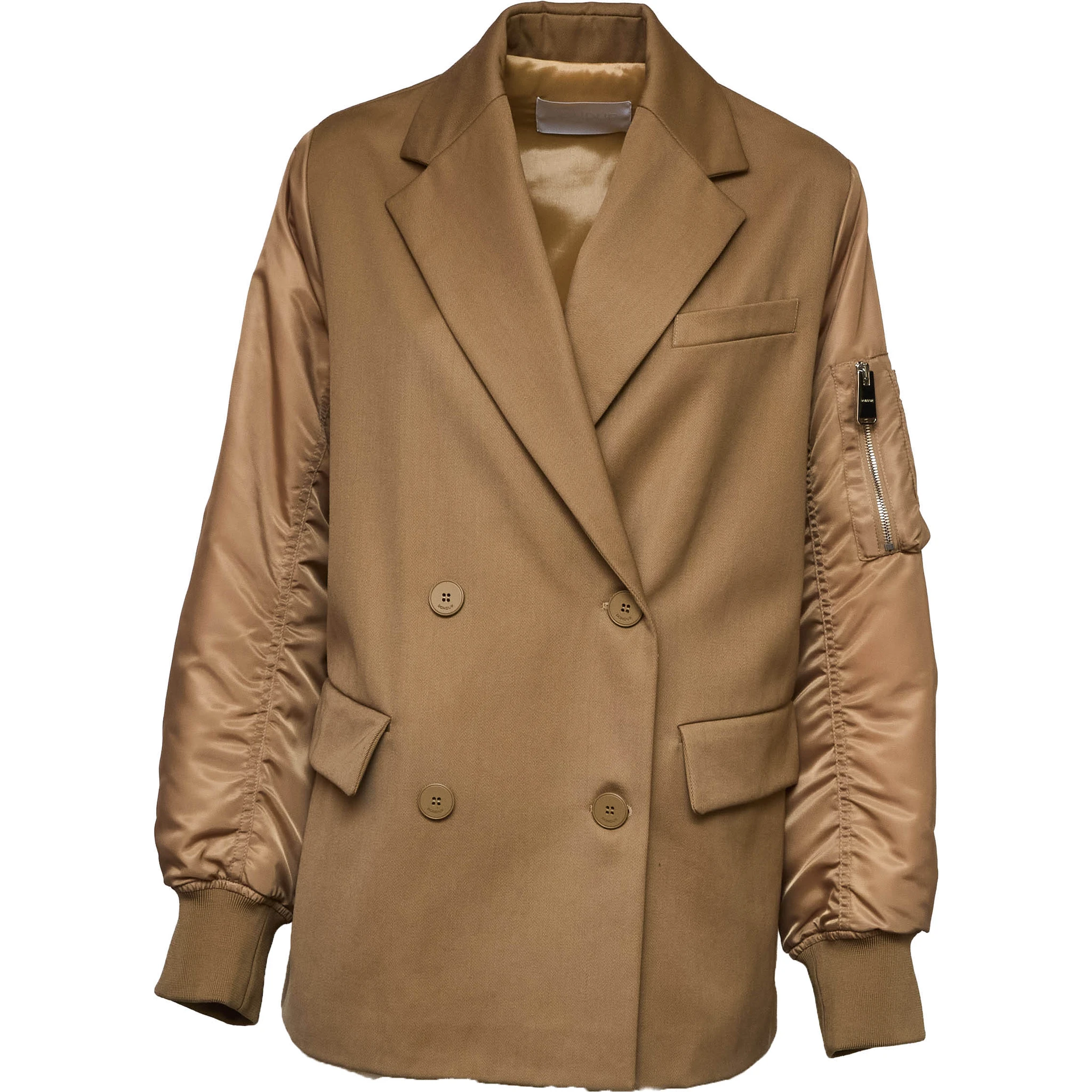 Peacoat Over In Lana, Nylon, Gabardine