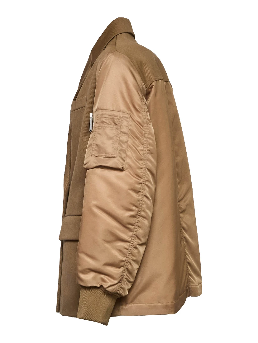 Peacoat Over In Lana, Nylon, Gabardine