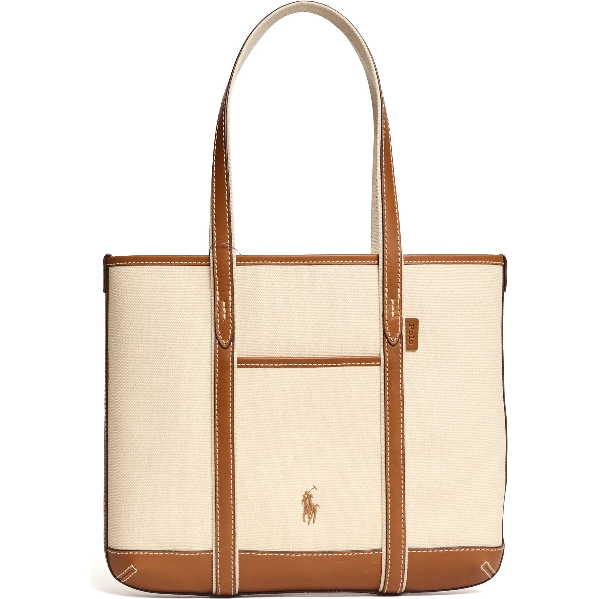 Borsa Tote Piccola In Pelle, Canvas