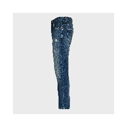 Jeans Brighton In Denim Blu Fisso Con Rottura Rammendata