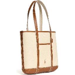 Borsa Tote Piccola In Pelle, Canvas