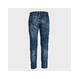 Jeans Brighton In Denim Blu Fisso Con Rottura Rammendata