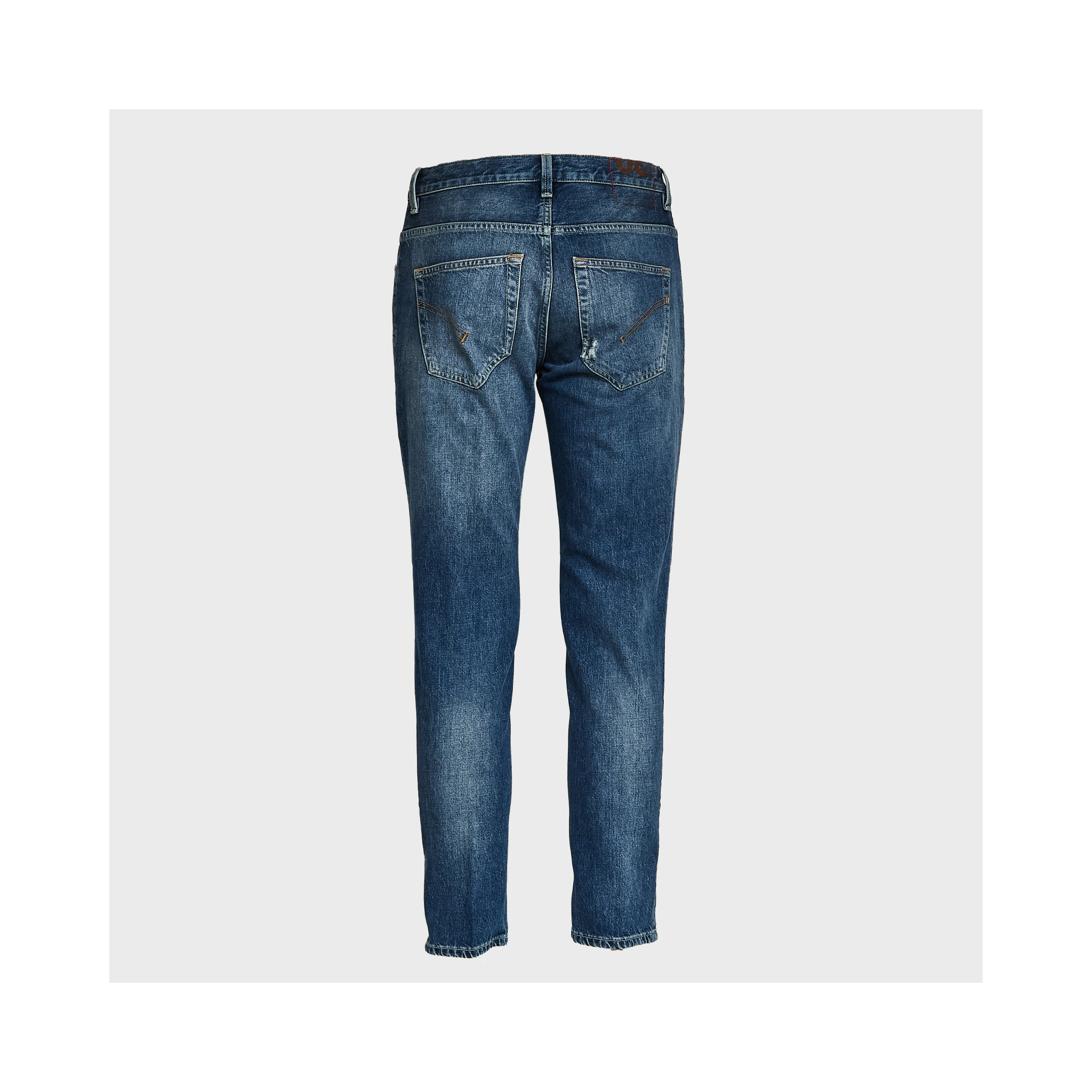 Jeans Brighton In Denim Blu Fisso Con Rottura Rammendata