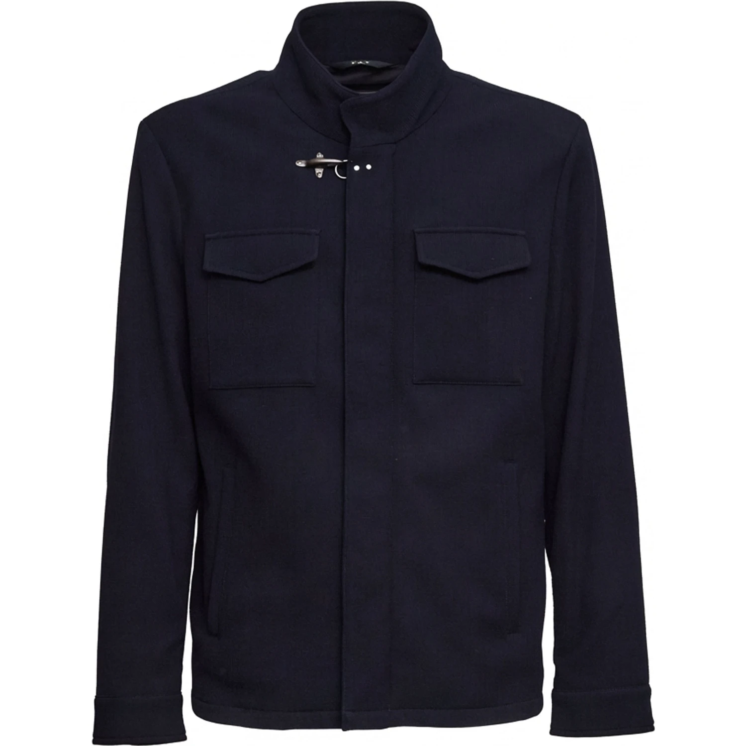 Field Jacket Corta Travel in Lana e Cotone Stretch