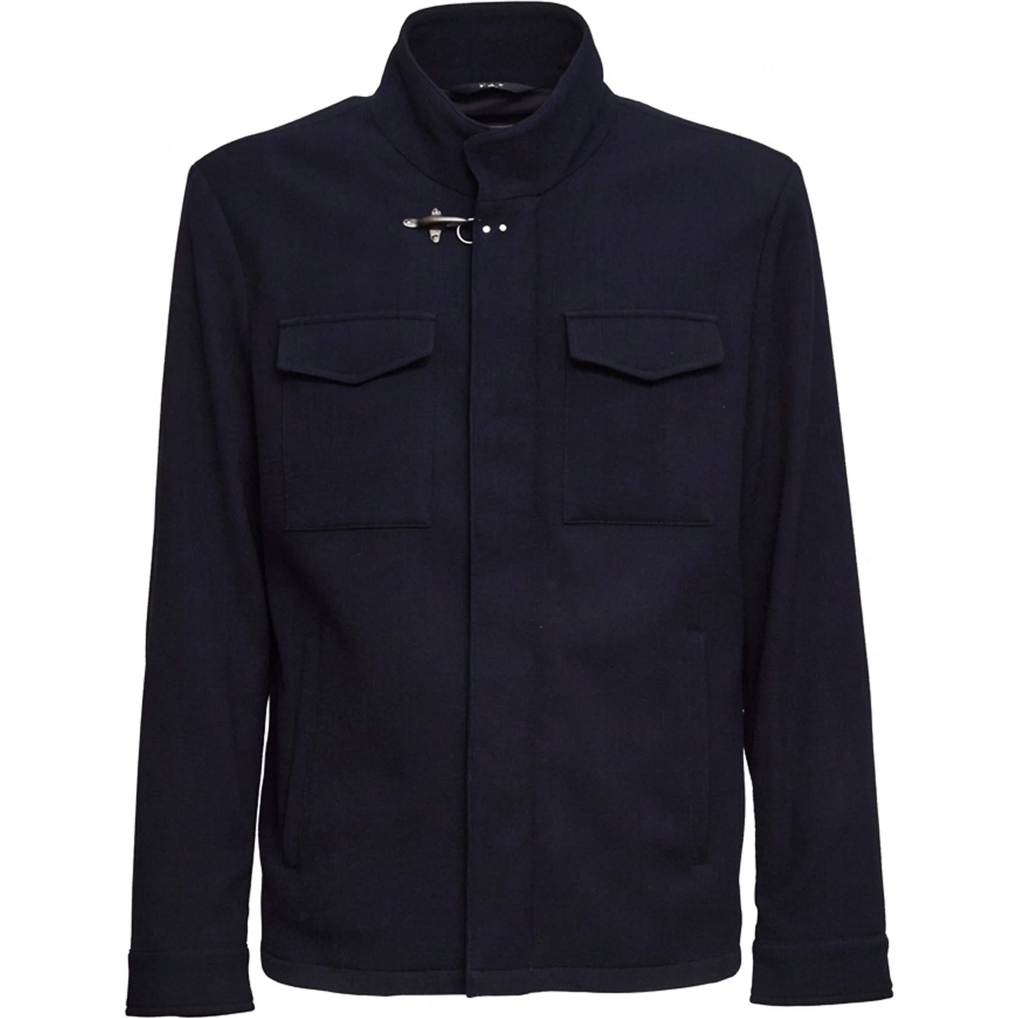 Field Jacket Corta Travel in Lana e Cotone Stretch