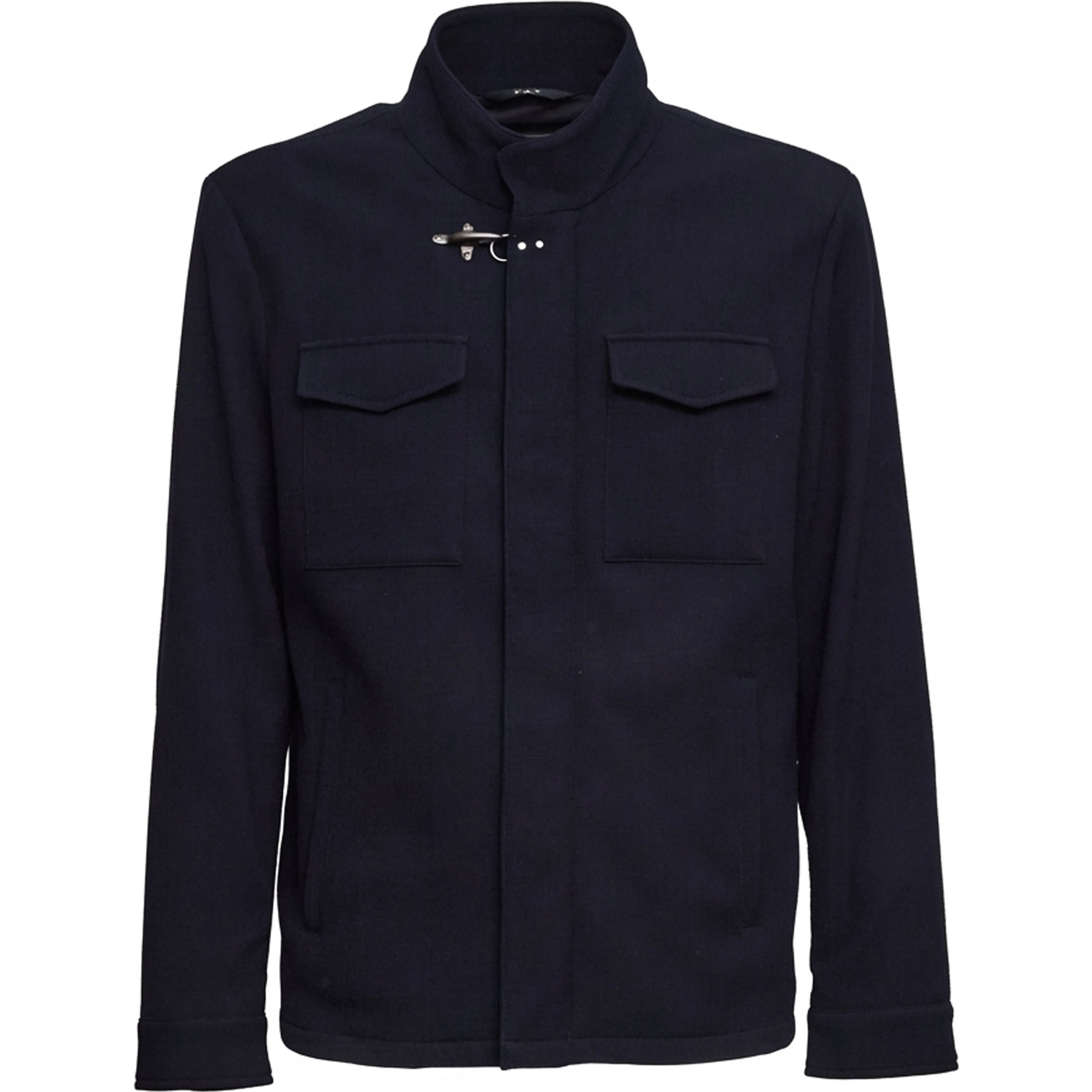 Field Jacket Corta Travel in Lana e Cotone Stretch