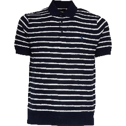 Maglia Polo A Righe Manica Corta