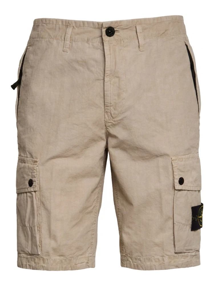 Bermuda Brushed Organic Cotton Canvas Old Effect