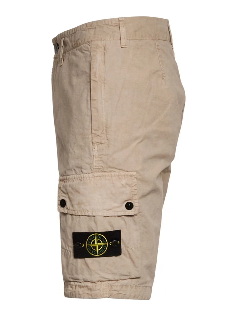 Bermuda Brushed Organic Cotton Canvas Old Effect