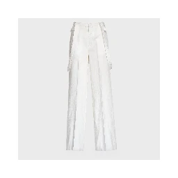 Pantaloni Tecla Wide Leg In Lino Lyocell