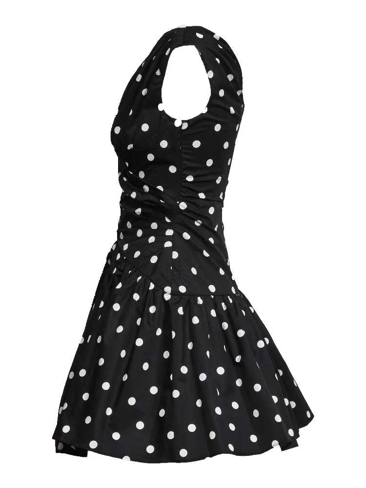 Black Polka Dot Cotton Mini Dress alternative