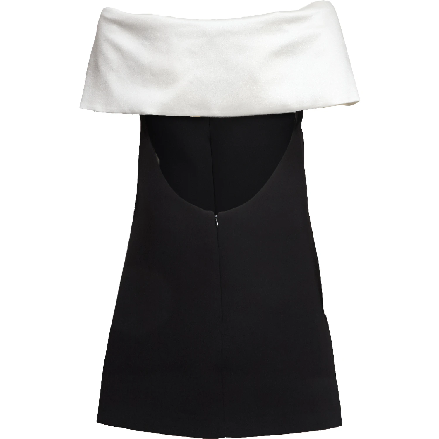 Black Crepe Flower Mini Dress