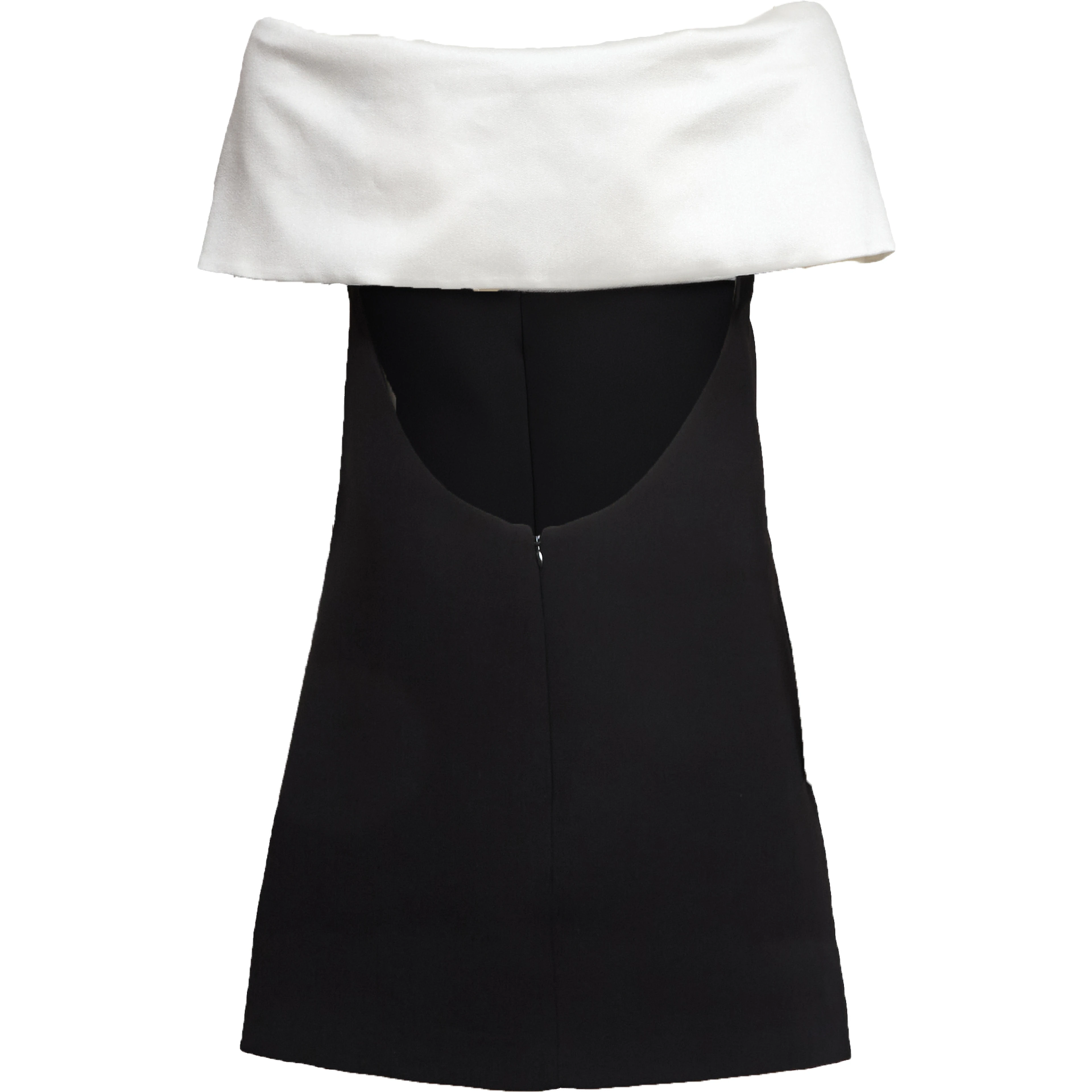 Black Crepe Flower Mini Dress