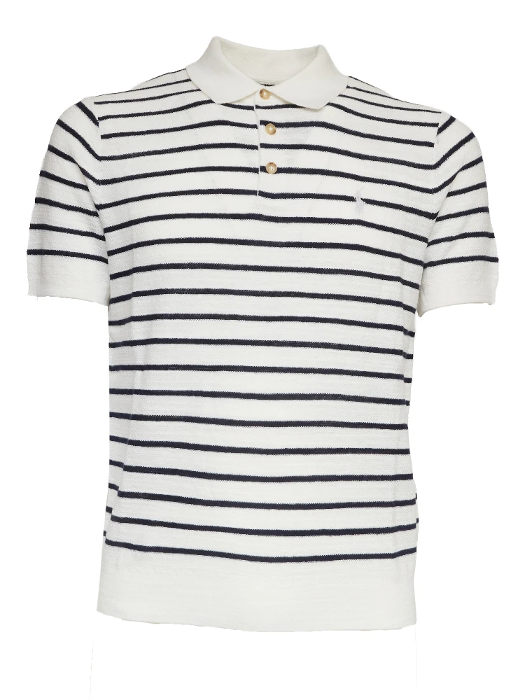 Maglia Polo A Righe Manica Corta