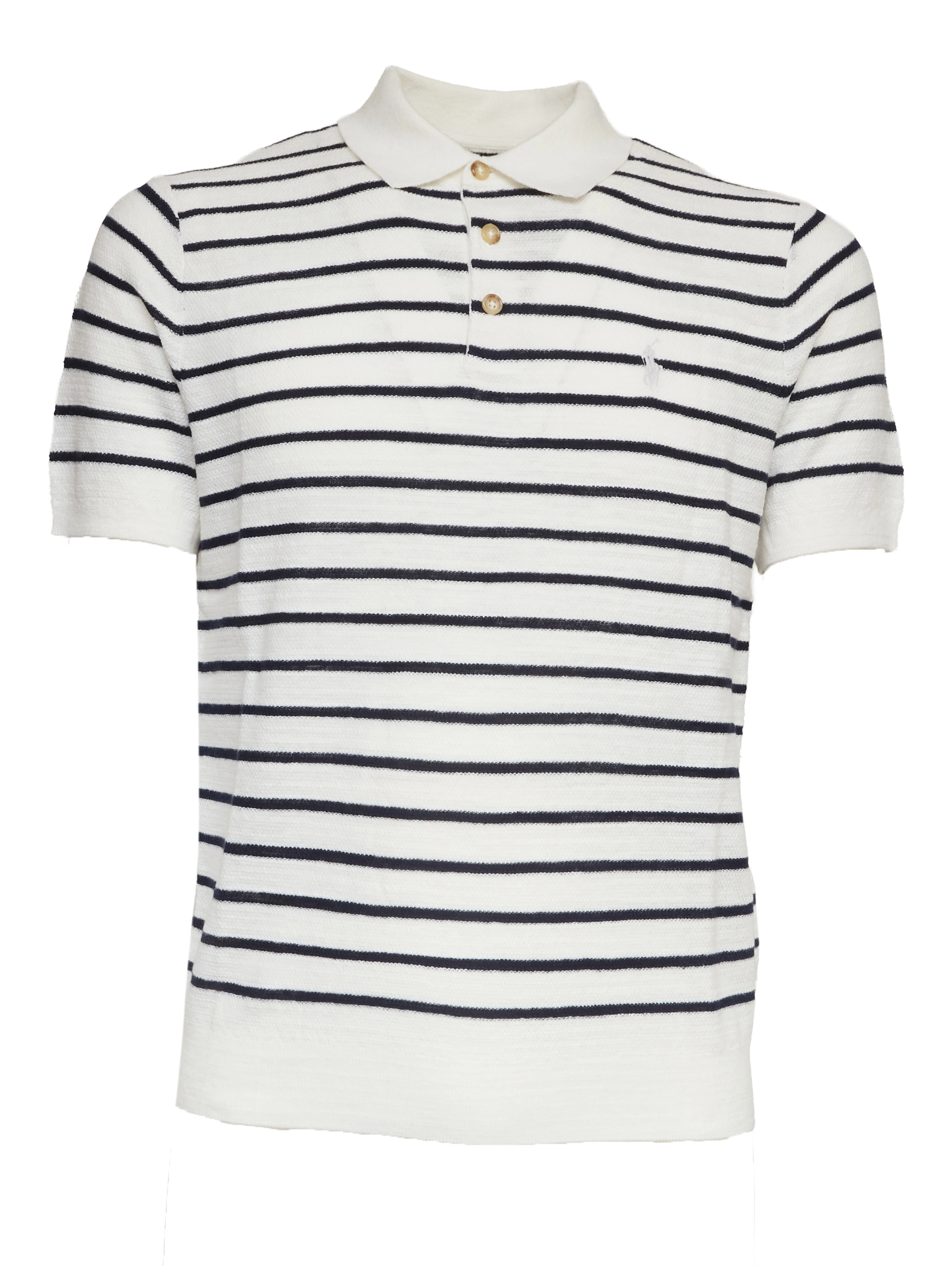 Maglia Polo A Righe Manica Corta
