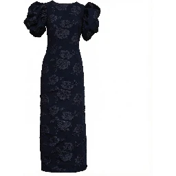 Ruby Jacquard Midi Puff Long Dress