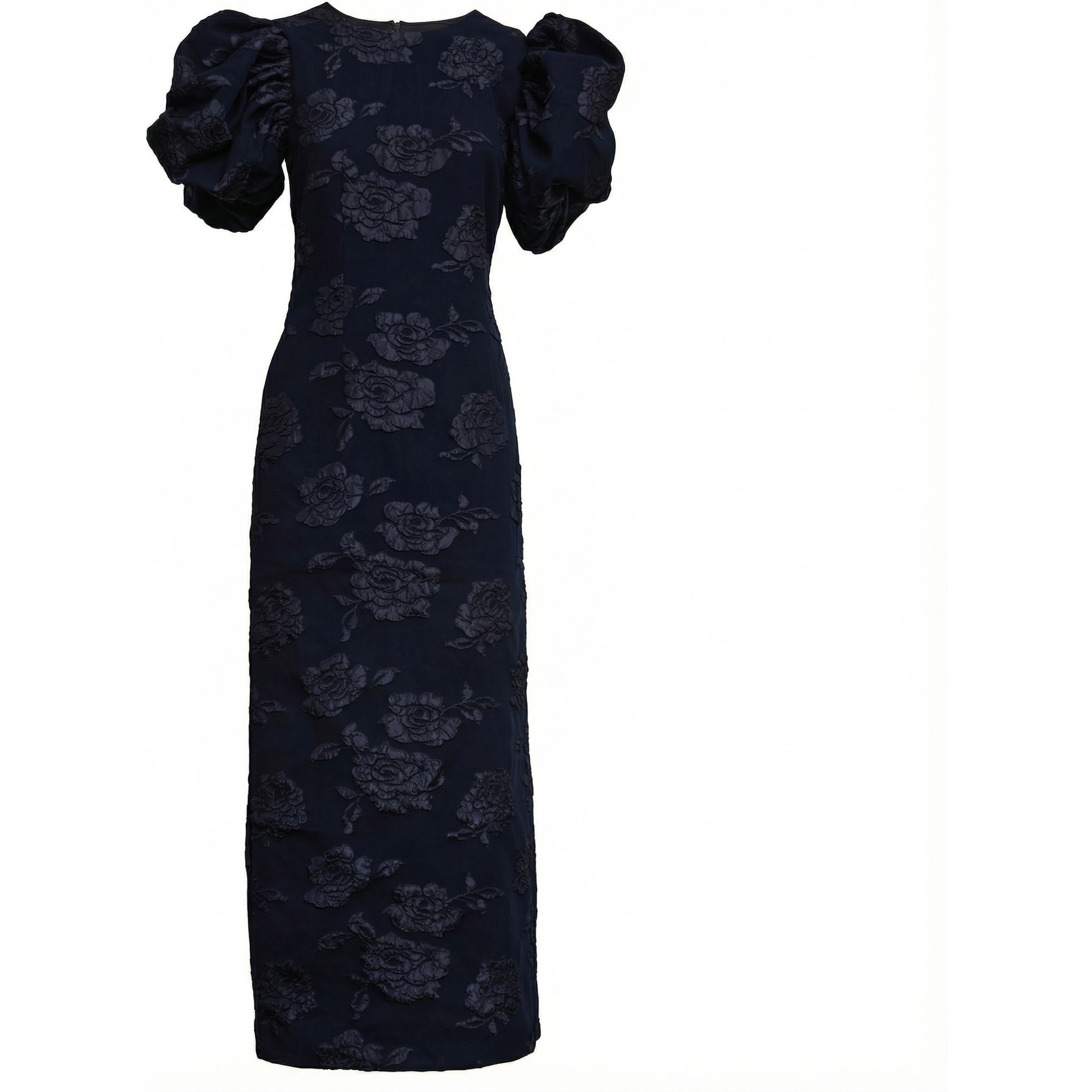 Ruby Jacquard Midi Puff Long Dress