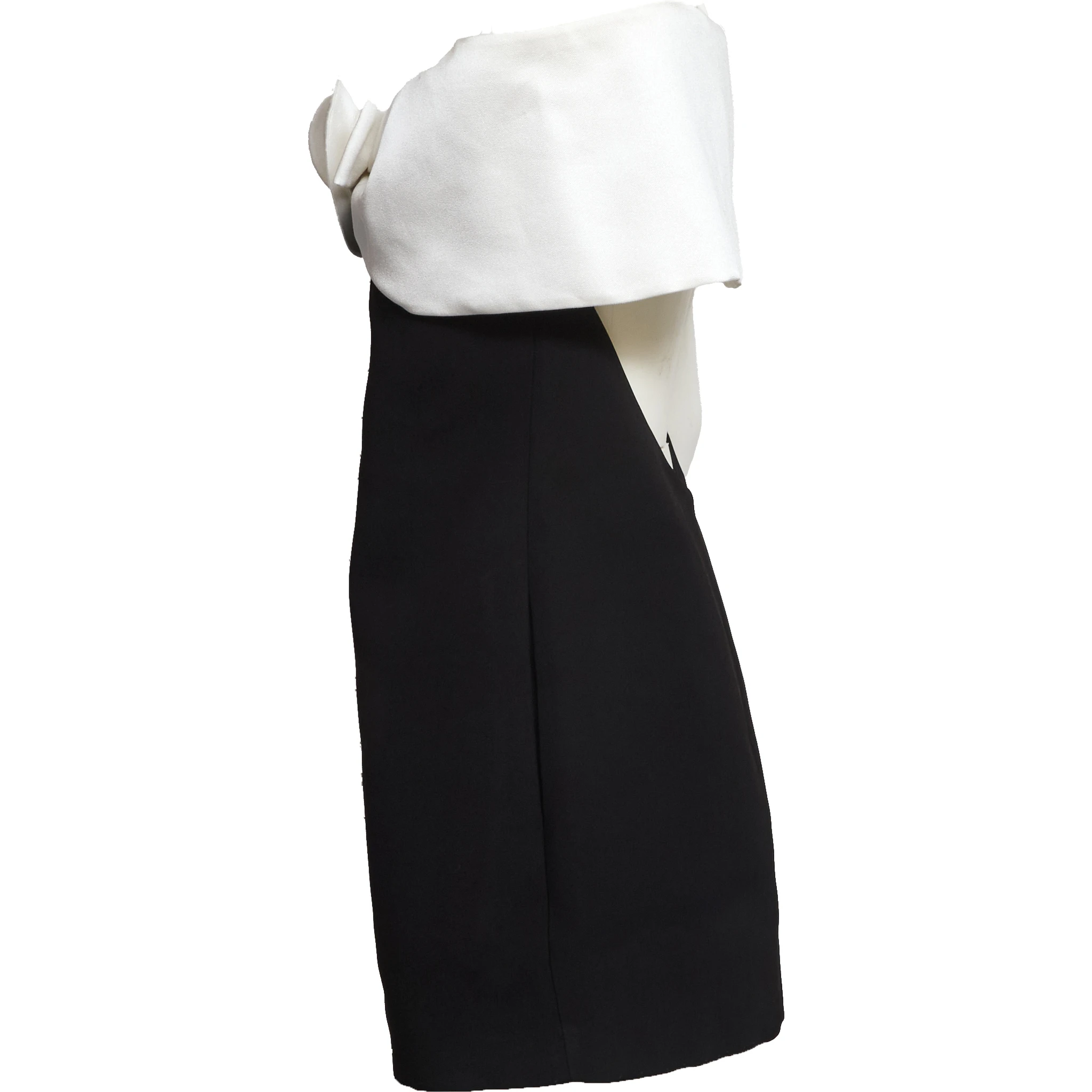 Black Crepe Flower Mini Dress
