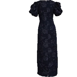 Ruby Jacquard Midi Puff Long Dress
