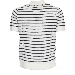 Maglia Polo A Righe Manica Corta
