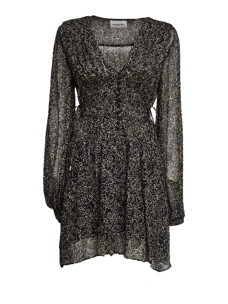 Loriena Crinkled Chiffon Dress