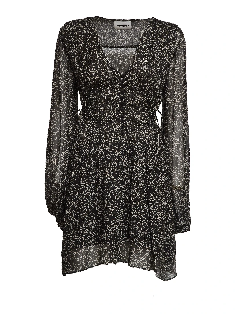 Loriena Crinkled Chiffon Dress