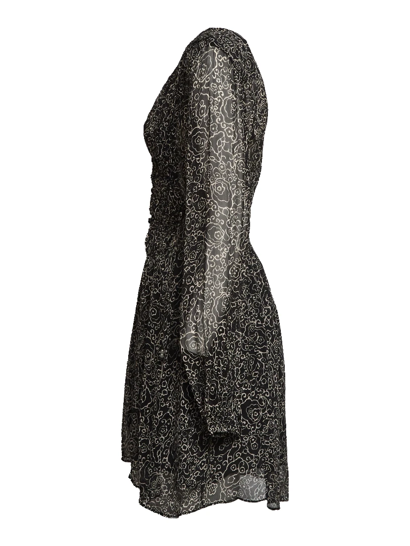 Loriena Crinkled Chiffon Dress