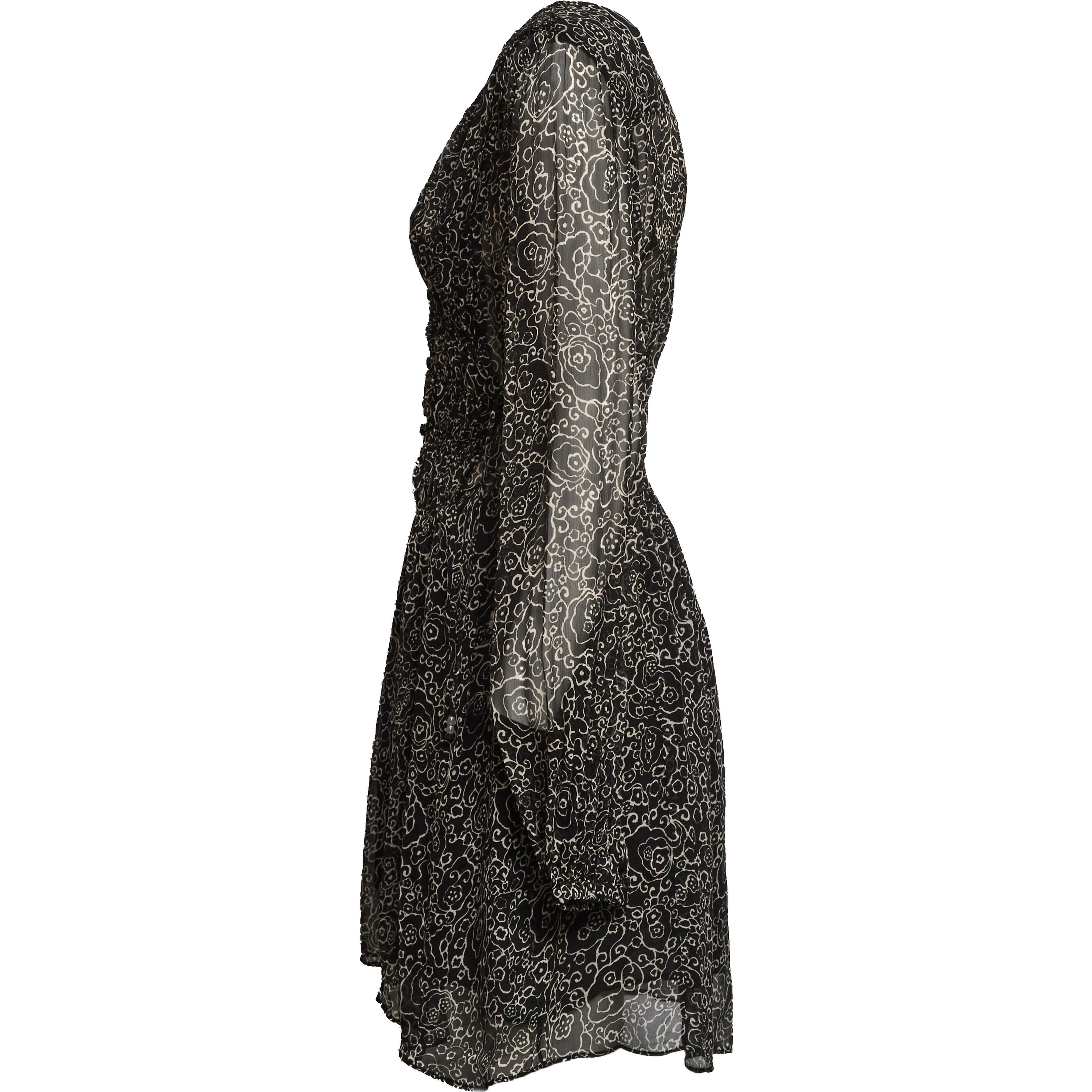 Loriena Crinkled Chiffon Dress